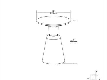 Leyla - Side Table - Antique Brass