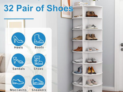 Rotating Shoe Rack Tower