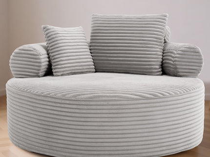 Round Sofa Bed With 3 Pillows For Living Room
