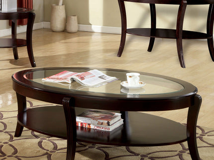 Contemporary Table With Open Lower Shelf