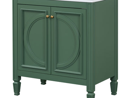 Bathroom Vanity With Sink With 2 Doors And Adjustable Shelf