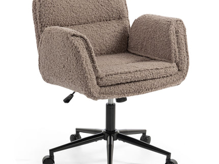 Criss Cross Swivel Desk Chair With Adjustable Armrests & Wheels For Home Office