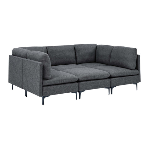 Upholstered Modular Sectional & Tall Legs