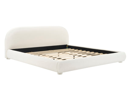 Upholstered Simple Modern Bedroom Bed With Curved Headboard