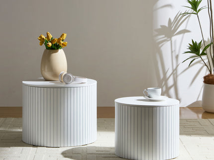 Handcrafted Nested Table Set, 2 Pieces
