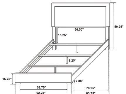 Jeremiah - LED Panel Bed With Touch Controlled Lighting