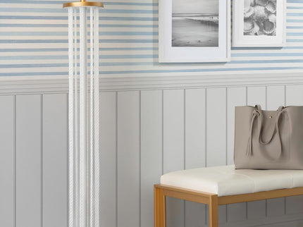 Rope Contemporary Floor Lamp - Natural / White