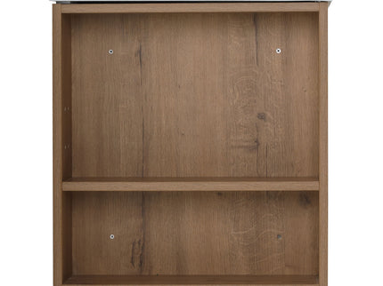 Wall Mounted Bathroom Vanity With Open Shelf, 29" Size (Vanity Only) - Imitative Oak