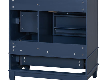 Freestanding Bathroom Vanity With Sink, Soft Close Door, 3 Drawers