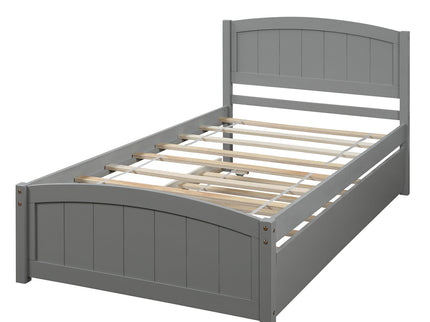 Platform Bed & Headboard, Footboard And Wood Slat Support