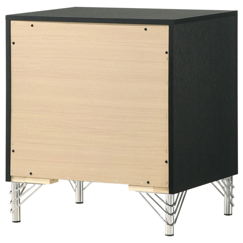 Malcolm - 2 Drawer Nightstand - Black