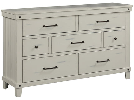 7 Drawer Dresser - White