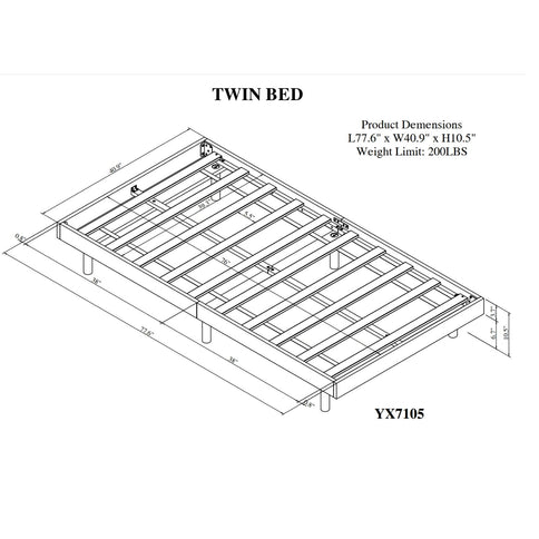 Modern Floating Platform Bed Frame
