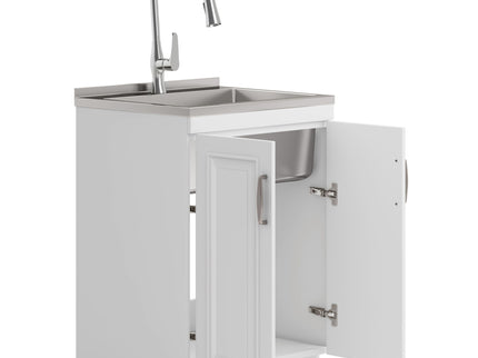 Darwin - Deluxe Laundry Cabinet With Pull-Out Faucet And Stainless Steel Sink