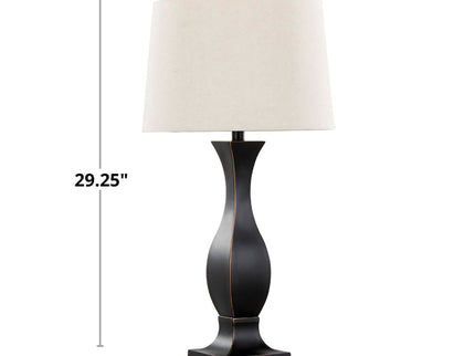 Riley - Contemporary Table Lamp (Set of 2) - Oil Rubbed Bronze / Oat