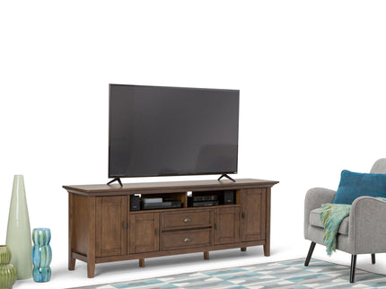 Redmond - TV Media Stand - Rustic Natural Aged Brown
