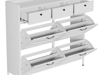 Shoe Cabinet With Flip Drawers