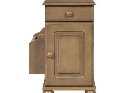 Vintage Flip Top Side Table With USB Ports