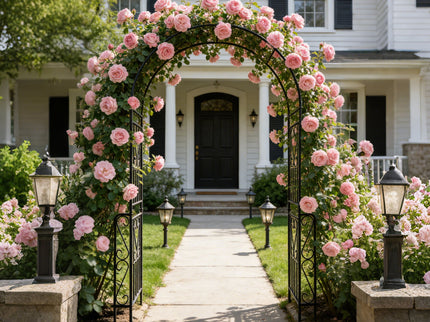 Metal Garden Arch Garden Arbor Trellis Climbing Plants Support Rose Arch Outdoor Arch