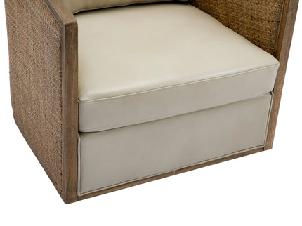 Barrel, Comfy Round Accent Sofa Chair With 360 Degree Swivel, Leisure Arm