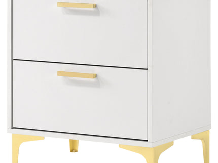 Karena - 2 Drawer Rectangular Nightstand - White