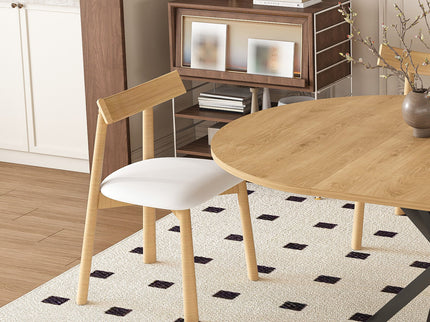 Modern Extendable Round Dining Table Set, Table With Chairs