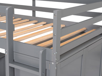 Loft Bed With Drawers, Desk, And Wardrobe