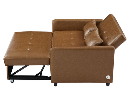 Convertible Sleeper Sofa Bed With 3 USB Ports