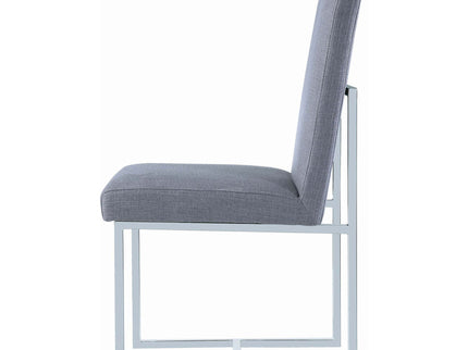 Upholstered Dining Chair Set With Base (Set of 2) - Gray