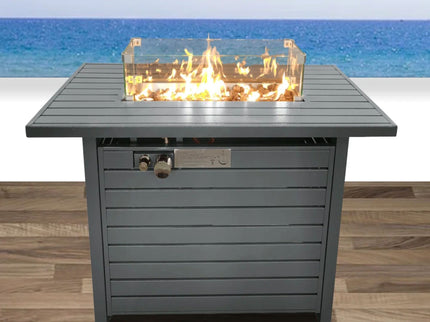 Propane Outdoor Fire Pit Table With Lid Versatile Fuel Options