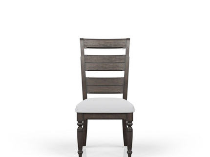 Upholstered Seat Ladderback Side Chair (Set of 2) - Coffee