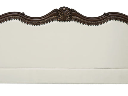 Pierce - Sofa With 5 Pillows - Beige / Cherry