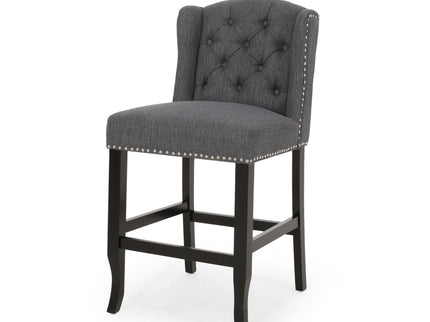 Vienna - Fabric Tufted Counter Stool With Nailhead Accents (Set of 2)