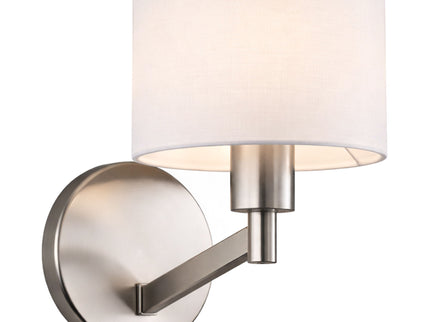 Nebula - Base Wall Lamp With Rotary Switch Shade - Brushed Nickel / Silver / White