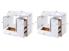 White / 2 Right Side Drawers Cabinets / 72
