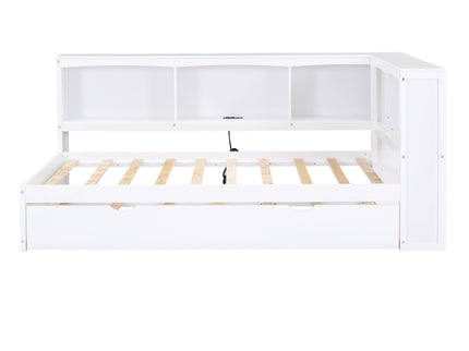 Daybed With Trundle, Storage Cabinets, USB Ports