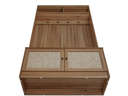 Modern Storage Closet For Bedroom, Entryway, Or Living Room - Walnut