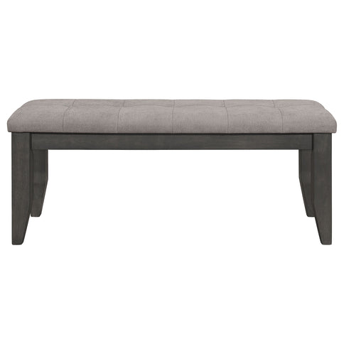 Erskin - Upholstered Dining Bench With Button Tufted Cushion - Dark Gray