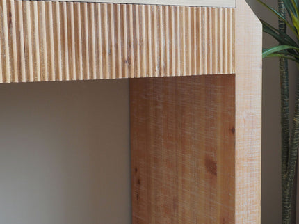 Rustic Modern Console Table With Drawer Storage - Natural Wood