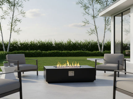 Propane / Natural Gas Fire Pit Table, 50,000 BTU - Charcoal