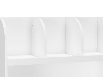 Bookcase With 4 Compartments, Storage Shelf For Toys And Books - White