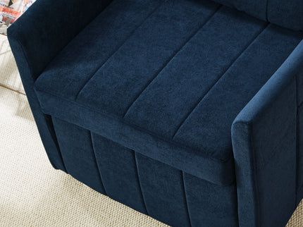 Upholstered Convertible Sleeper Sofa With 5 Position Backrest, Side Pockets, Storage