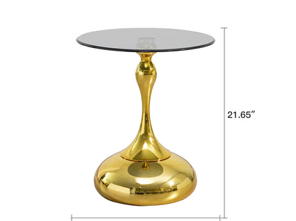 Modern Minimalist Coffee Table With Steel Legs And Tempered Glass Top