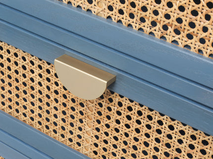 3 Drawer Cabinet, Natural Rattan, American Furniture