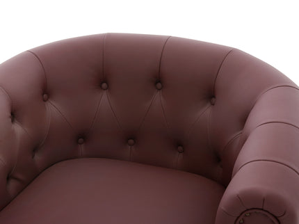 360° Swivel Accent Chair With Curved Back