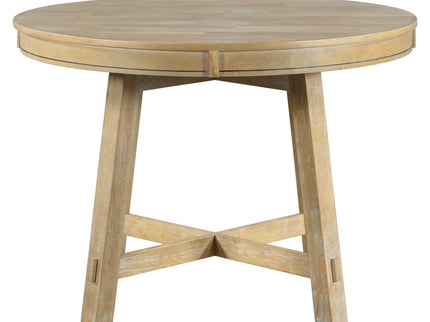 Gia - Round Extendable Dining Table With 16" Leaf Wood
