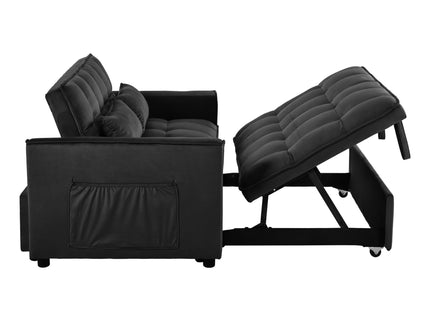 3 In 1 Pull Out Couch Convertible Sofa Bed With Reclining Backrest