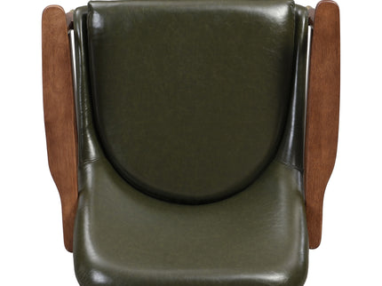 Mid - Century Accent Chair With Cushioned Seat, Brass Tipped Legs