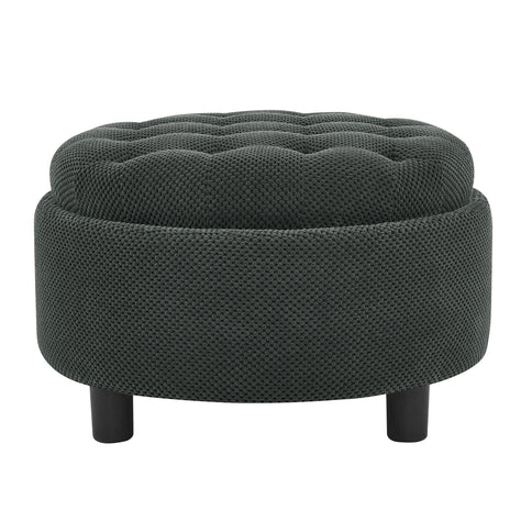 Storage Round Footstool Table Ottoman