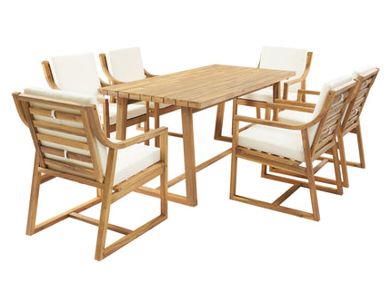 7 Piece Modern Outdoor Dining Set, Patio Furniture